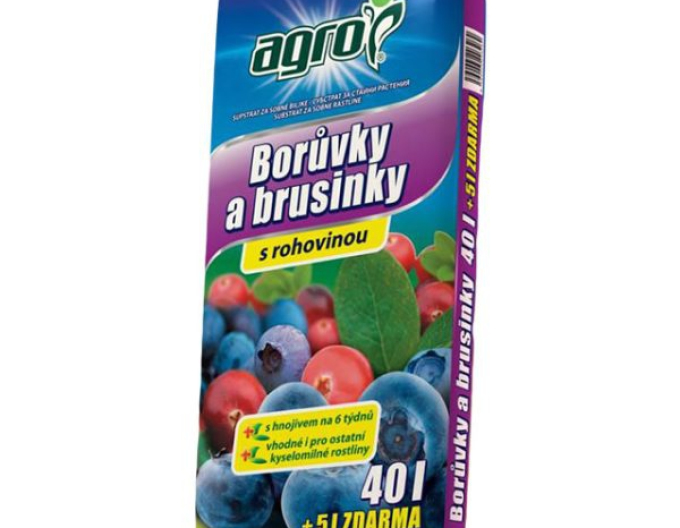 AGRO Substrát pro borůvky a brusinky 40l + 5l zdarma