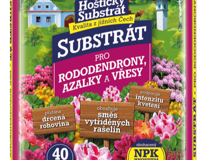 Hoštický Substrát pro rododendrony, azalky a vřesy 40l