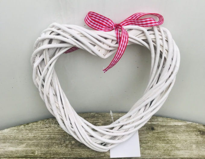 Proutěné srdce 20x20cm