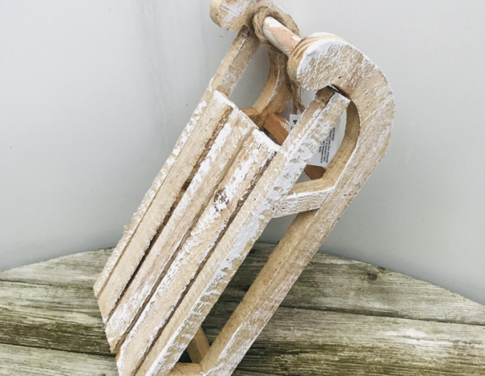 Dekorativní dřevěné sáně