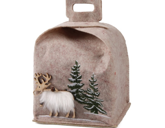 OZDOBNÁ VÁNOČNÍ TAŠKA SE SOBEM