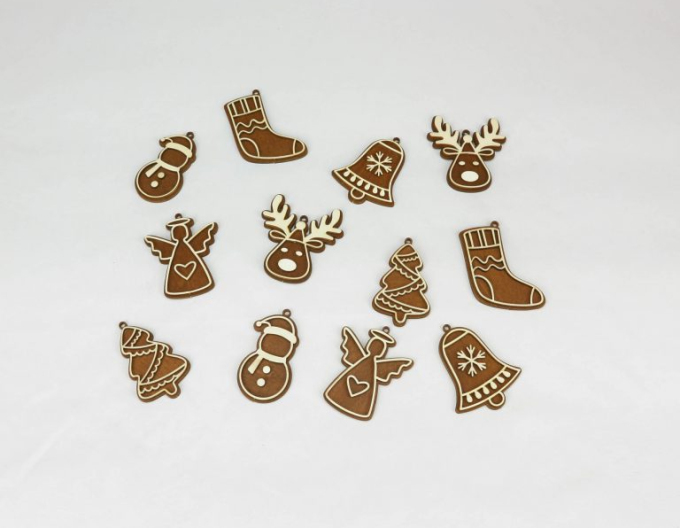 Perníková sada č. 1 - krabice s vánočními ozdobami