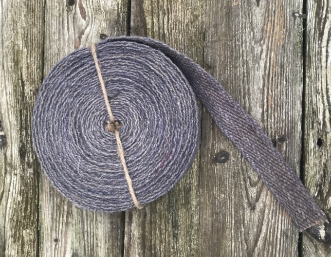 Jutová stuha modrá - hnědá 3cmx1m - metráž