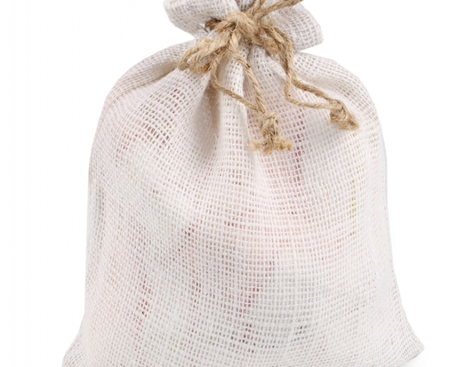Jutový pytel krémový 26x30cm