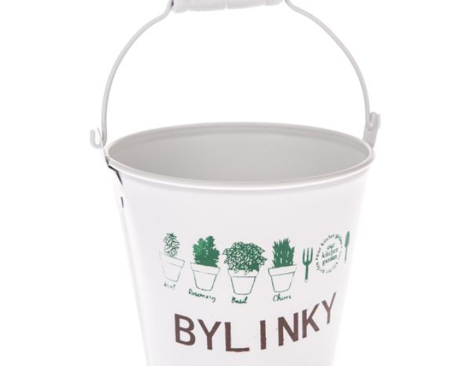 Obal kovový bíly bylinky