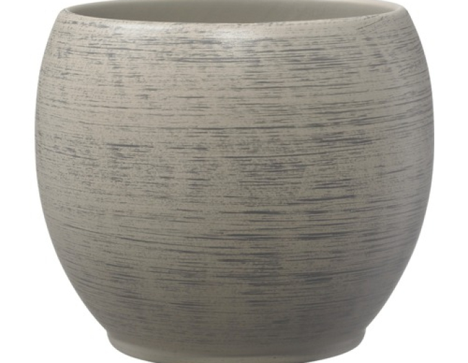 Keramický obal na květináč šedý velký ´Alberta´