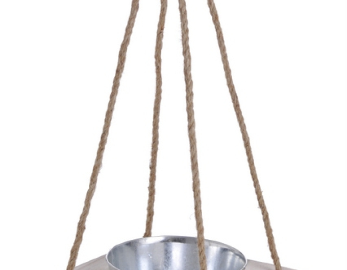 Kovový obal na květináč k zavěšení