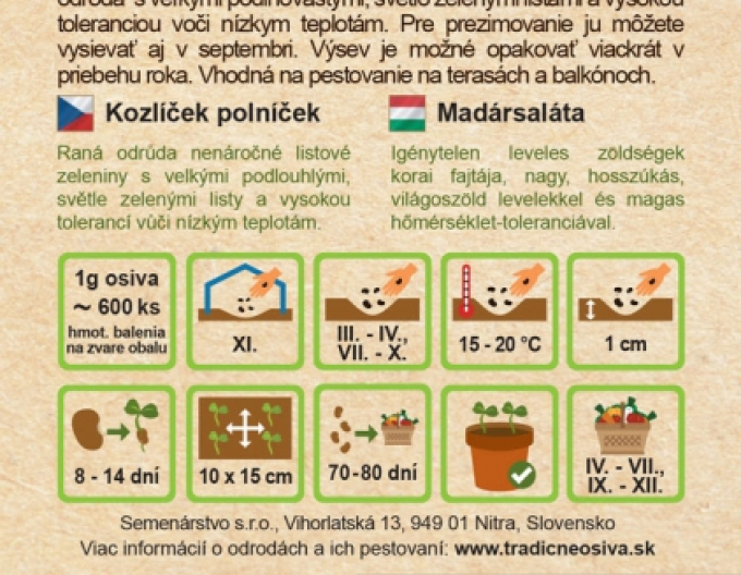 Semenářství Kozlíček polníček  "Grote Noordholladse
