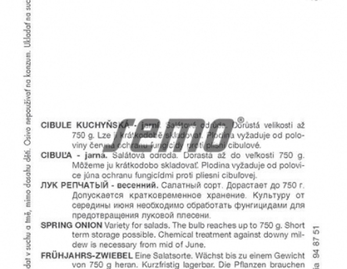 Semo Cibule kuchyňská jarní ´Globo´