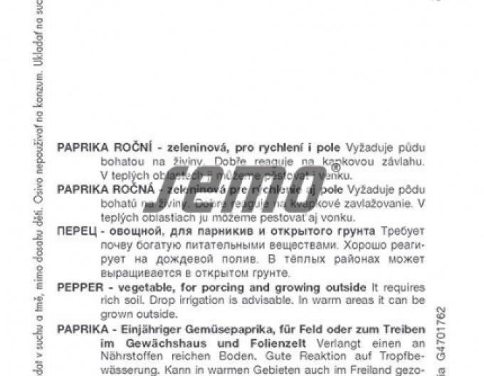 Semo Paprika roční ´Ostry F1´