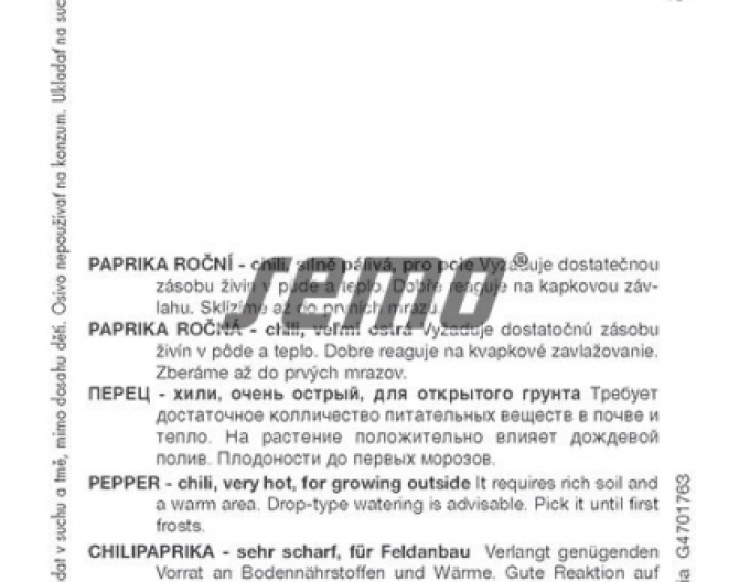Semo Paprika roční chilli Kilian