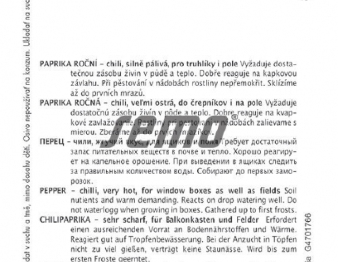 Semo Paprika roční chilli ´Kristián´