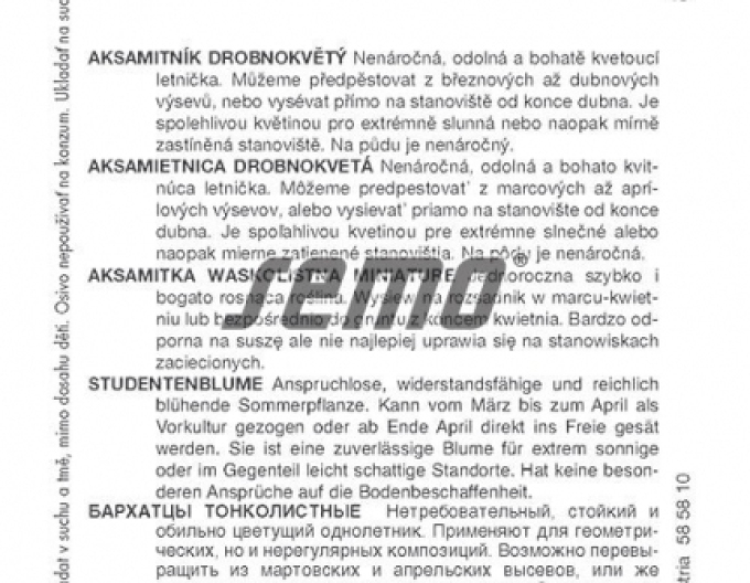 Semo Aksamitník drobnokvětý Yellow