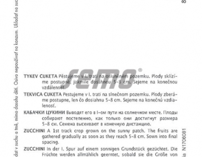 Semo tykev cuketa ´Trend F1´