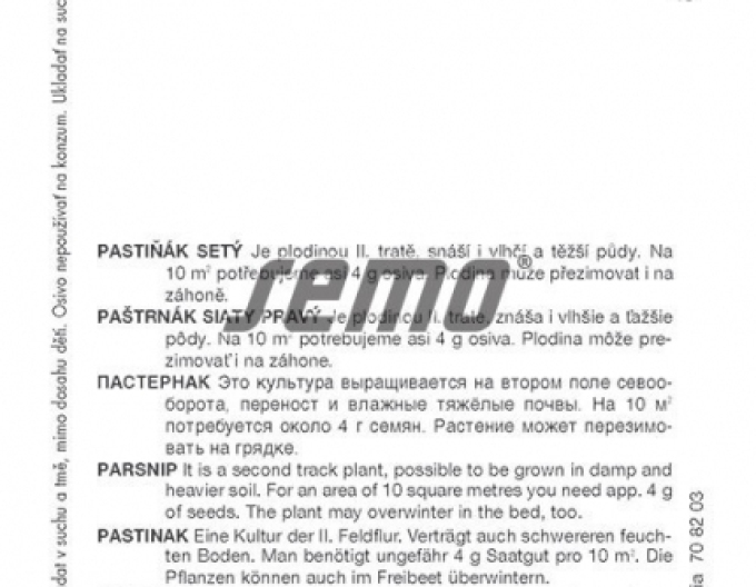 Semo Pastinák setý Dlouhý bílý