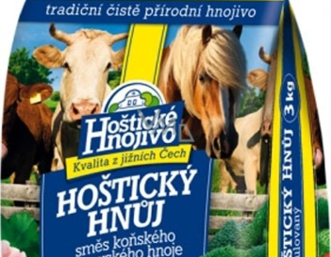Hostický hnůj směs kravského a koňského hnoje 3 kg