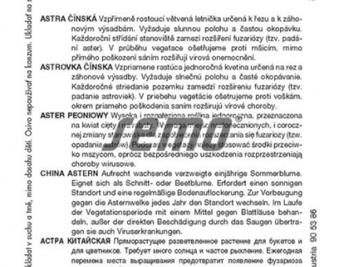 Semo Astra čínská Pompon směs