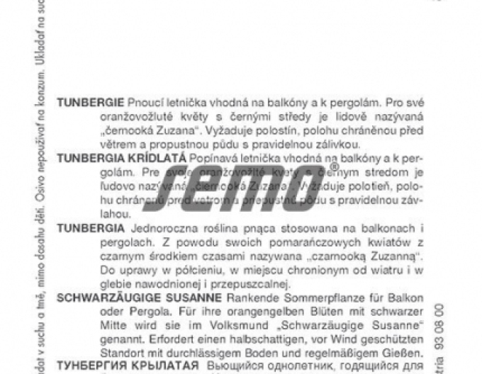 Semo Tunbergie (Černooká Zuzana) oranžová s okem