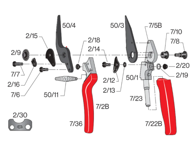 FELCO 50 Nůžky na paznehty s otočnou rukojetí