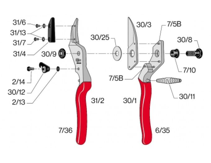 Felco 30/8 středový šroub