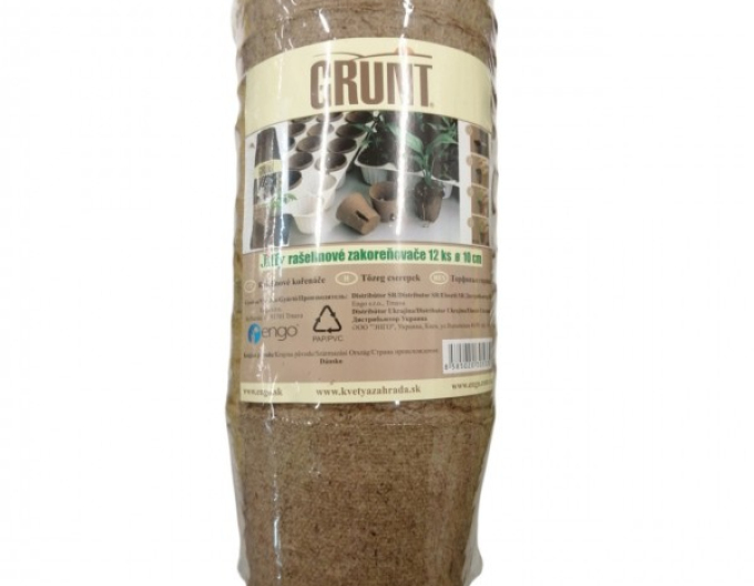 Grunt - rašelinové zakořeňovače 12ks průměr 10cm