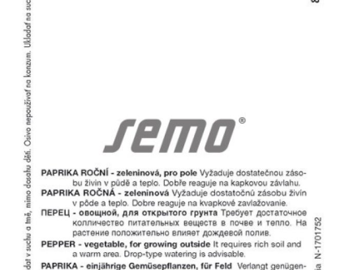 Semo Paprika roční ´Slovakia´