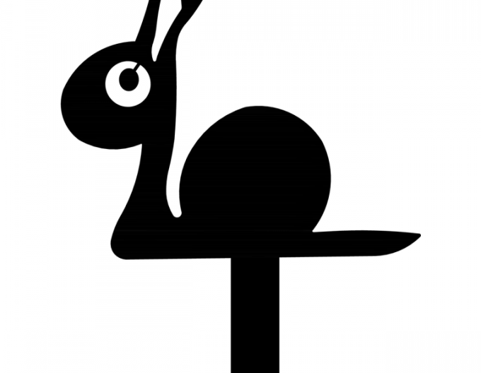 Zahradní zápich - šnek 30cm