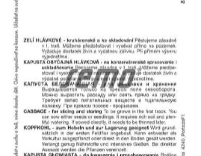 Semo Zelí hlávkové Portoza F1