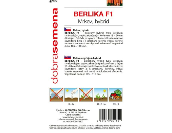 Dobrá semena Mrkev ´Berlika F1´