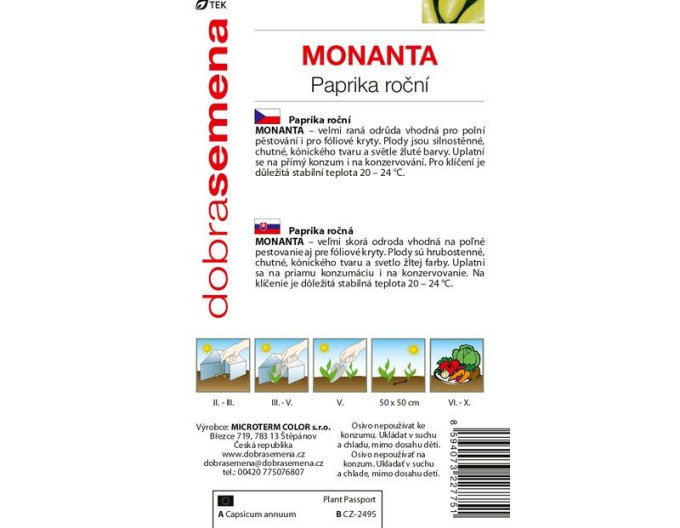 Dobrá semena Paprika roční ´Monanta´
