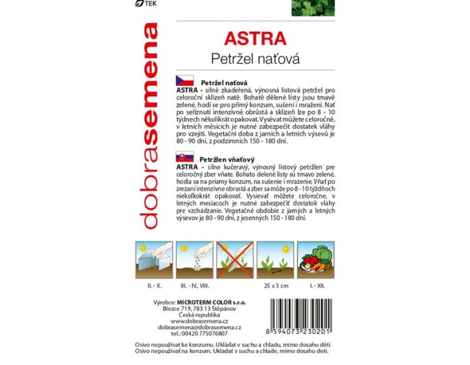 Dobrá semena Zahradní petržel - naťová  Astra