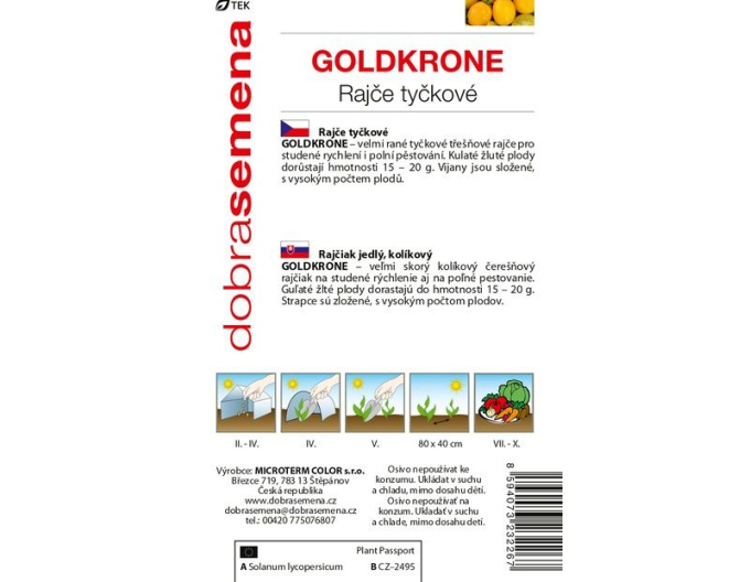 Dobrá semena Rajče tyčkové Goldkrone