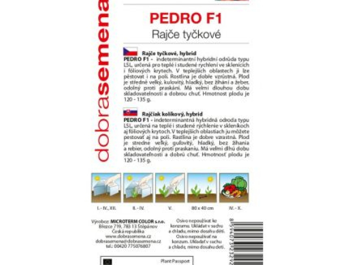 Dobrá semena Rajče tyčkové Pedro F1´