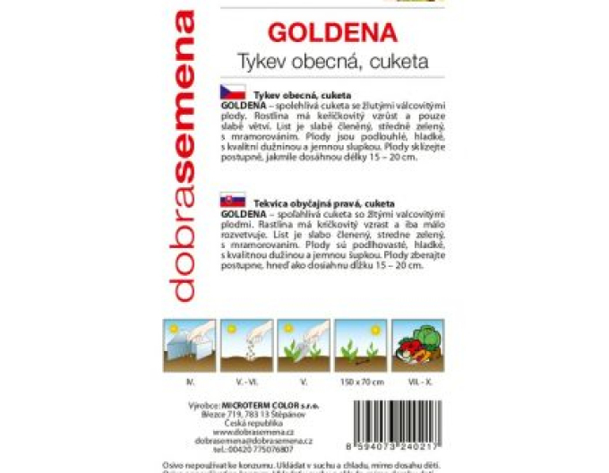 Dobrá semena Tykev - cuketa ´Goldena´