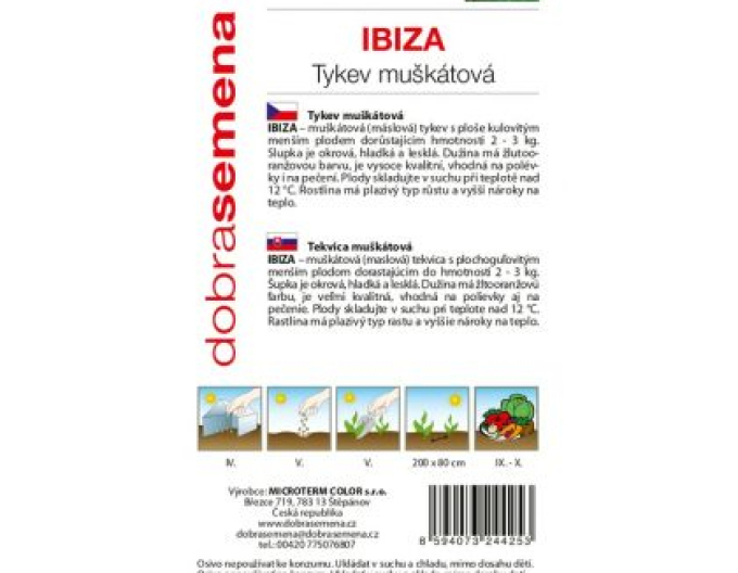 Dobrá semena Tykev muškátová Ibiza