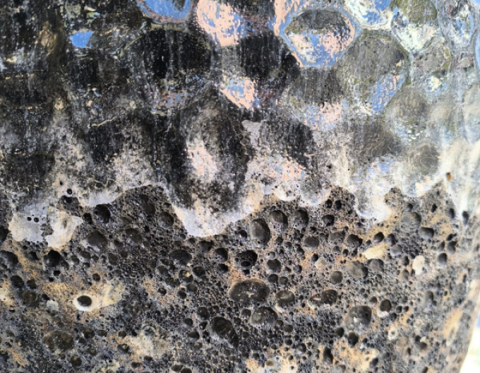 Keramický květináč M - černý dekor