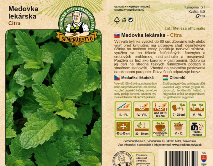 Semenářství Meduňka ´Citra´