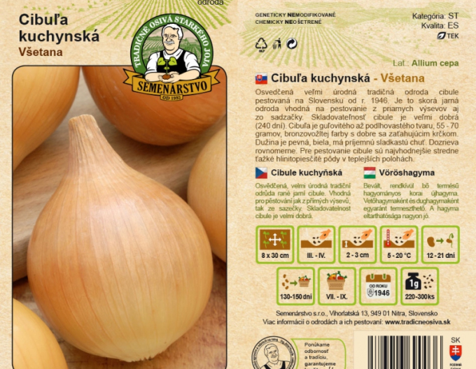 Semenářství Kuchyňská cibule ´Všetana´