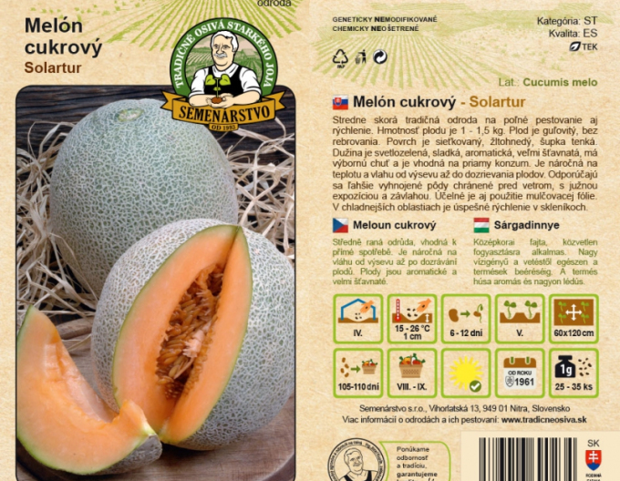 Semenářství Cukrový meloun Solartur
