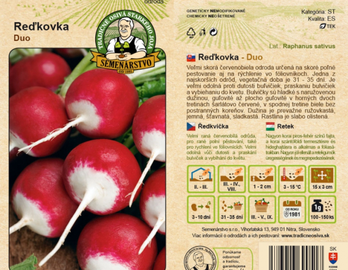 Semenářství Ředkev setá  ´Duo´