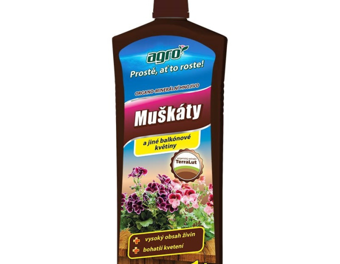 Agro organicko-minerální hnojivo pro muškáty 1l