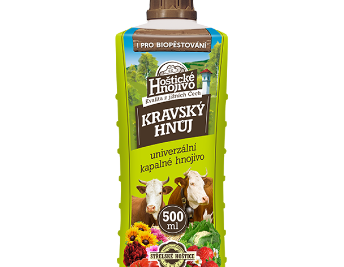 Hoštické hnojivo tekutý kravský hnůj 0,5l