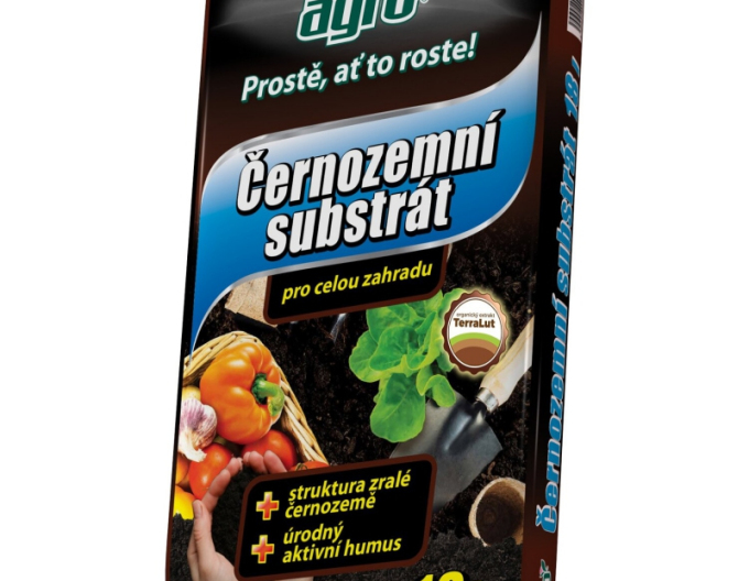 AGRO Černý půdní substrát pro zahradu 18l