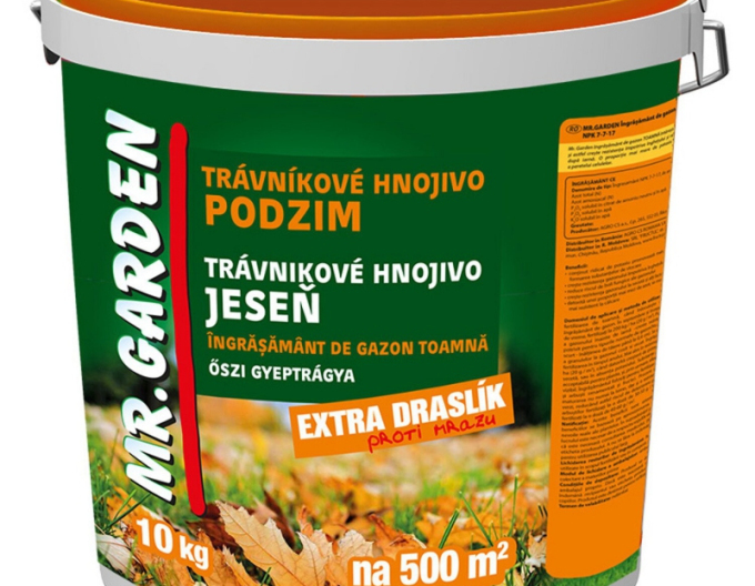 Hnojivo na trávník Mr. Garden podzimní 10 kg kbelík